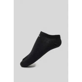 Nike, Set de sosete unisex foarte scurte, pentru alergare Dri-Fit - 3 perechi, Negru, M