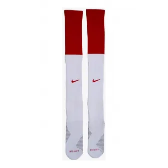 Nike, Sosete inalte peste genunchi pentru fotbal, Rosu, Alb, Gri deschis, L