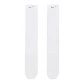 Nike, Sosete unisex cu detalii logo si tehnologie Dri-Fit, pentru alergare, Alb, Argintiu, 10