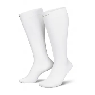 Nike, Sosete unisex cu detalii logo si tehnologie Dri-Fit, pentru alergare, Alb, Argintiu, 10