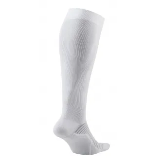 Nike, Sosete unisex cu detalii logo si tehnologie Dri-Fit, pentru alergare, Alb, Argintiu, 10