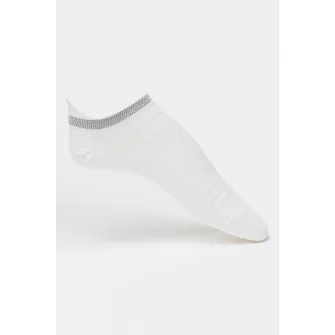 Nike, Sosete unisex pana la glezna pentru alergare, Alb optic, 12