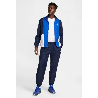 Nike, Trening din nailon cu segmente contrastante, Albastru royal, Bleumarin, 2XL