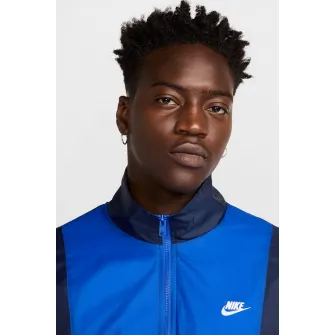 Nike, Trening din nailon cu segmente contrastante, Albastru royal, Bleumarin, M