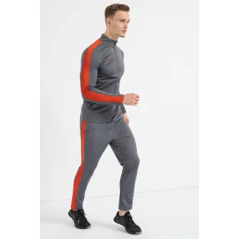 Nike, Trening slim fit cu Dri-FIT pentru fotbal Academy, Portocaliu stins, Gri inchis, S