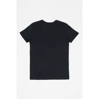 Nike, Tricou cu decolteu la baza gatului si imprimeu logo, Negru, Gri deschis, Alb, 137-147 CM