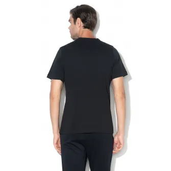 Nike, Tricou cu decolteu la baza gatului Sportswear Club, Negru, S