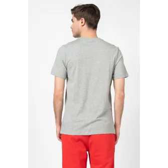 Nike, Tricou cu decolteu la baza gatului Sportswear Club, Negru, Gri, S
