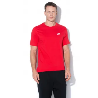 Nike, Tricou cu decolteu la baza gatului Sportswear Club, Rosu, XL