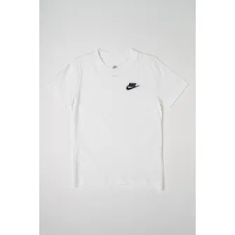 Nike, Tricou cu decolteu rotund Futura, Alb, 137-147 CM