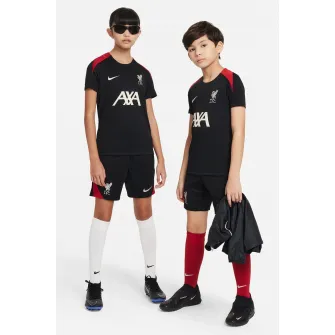 Nike, Tricou cu detalii logo si garnituri contrastante pentru fotbal LFC, Rosu, Negru, 128-137 CM