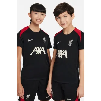 Nike, Tricou cu detalii logo si garnituri contrastante pentru fotbal LFC, Rosu, Negru, 128-137 CM