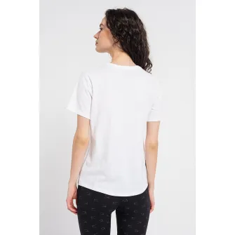 Nike, Tricou cu imprimeu logo Essentials, Alb, XS