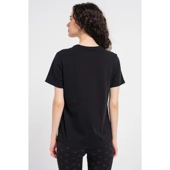 Nike, Tricou cu imprimeu logo Essentials, Negru, S