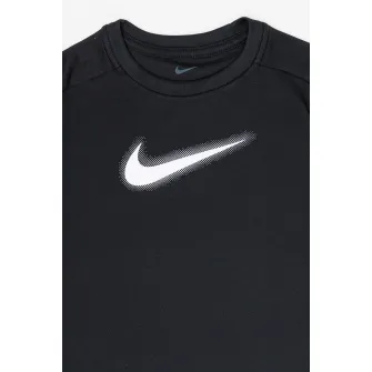 Nike, Tricou cu imprimeu logo, Negru, Alb, 137-147 CM
