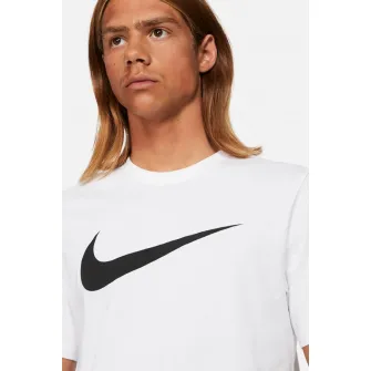 Nike, Tricou cu logo Icon Swoosh, Alb, 2XL