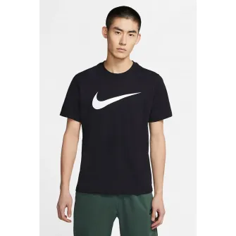 Nike, Tricou cu logo Icon Swoosh, Negru, S