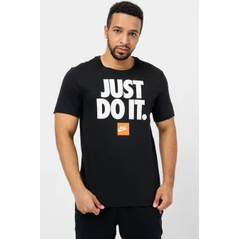 Nike, Tricou relaxed fit din bumbac Sportswear, Negru, L