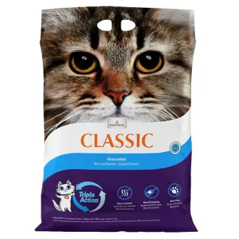 Nisip litiera pisici Intersand Classic, Neparfumat, Triple Action, 7kg