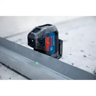 Nivela laser cu puncte Bosch Professional GPL 5 G, 30 m domeniu lucru, 500-540 nm dioda laser, ± 0.35 mm/m precizie, ±4° autonivelare, IP65, 1/4 filet stativ, husa, 2 baterii 1.5 V LR6 (AA)
