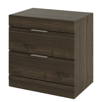 Noptiera Irim Chic, 50x33x49 cm, 2 sertare, Culoare Nuc Amiral