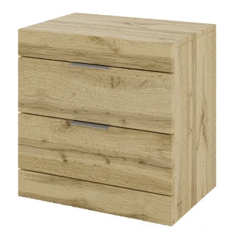 Noptiera Irim Chic, 50x33x49 cm, 2 sertare, Culoare Stejar Dakota
