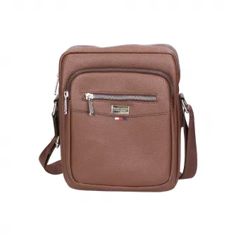 Northampton Polo Club, Geanta crossbody de piele ecologica, Maro deschis