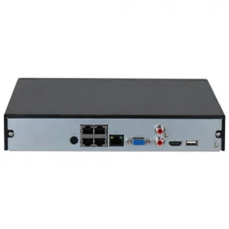 NVR Dahua cu 4 canale, rezolutie 12MP, 4xPoE 36W, 1 x SATA, compresie H.265