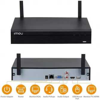 NVR IMOU NVR1108HS-W-S2 Wi-Fi, 8 canale, 6MP