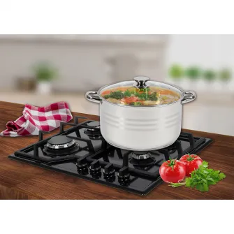 Oala cu capac Cooking by Heinner Myra, inox, inductie, 26 x 14.5 cm, 7 L