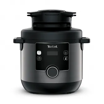 Oala sub presiune electrica Tefal Turbo Cuisine  Fry CY778830, 1200W, Tehnologie Spherical Bowl, capacitate 5 L, pastrare la cald, invelis antiaderent, negru  gri