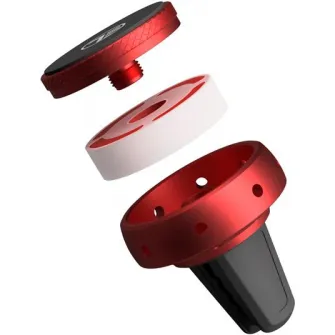 Odorizant auto Tellur FreshDot cu suport magnetic de telefon pentru ventilatie, bubble gum, rosu