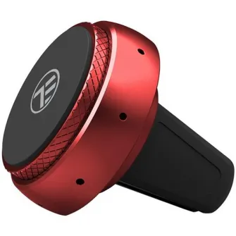 Odorizant auto Tellur FreshDot cu suport magnetic de telefon pentru ventilatie, bubble gum, rosu