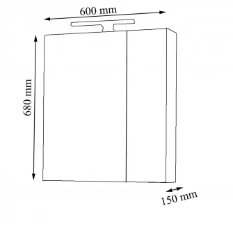 Oglinda baie Badenmob Serena, 60 cm