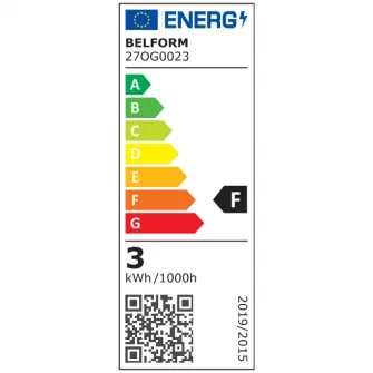 Oglinda baie Belform Atlantis, iluminare LED 3 culori, Dezaburire, Intrerupator touch, Ceas digital, 120x80 cm, Clasa energetica F