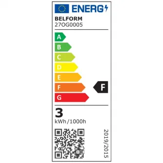 Oglinda baie Belform Atlantis, iluminare LED cu 3 culori, Dezaburire, Intrerupator touch, Ceas digital, 80x60 cm, Clasa energetica F