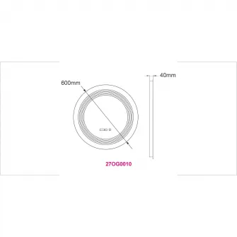 Oglinda baie Belform Cronos, cu iluminare LED 3 culori, intrerupator touch, ceas, functie dezaburire, 60x60 cm