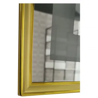 Oglinda baie cu iluminare LED Badenmob 18429, intrerupator touch, rama aurie, 60x80cm