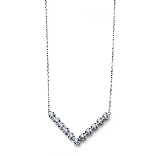 Oliver Weber, Colier din argint 925 decorat cu zirconia, Argintiu