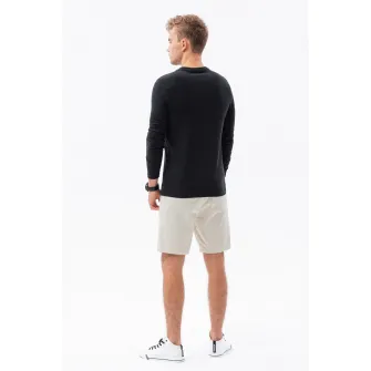 OMBRE, Bluza cu decolteu la baza gatului, Negru, XL