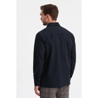 OMBRE, Camasa regular fit cu buzunare pe piept, Albastru ultramarin, S