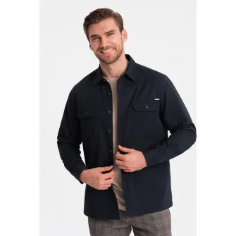 OMBRE, Camasa regular fit cu buzunare pe piept, Albastru ultramarin, S