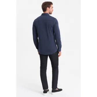 OMBRE, Camasa regular fit de bumbac, Bleumarin, S