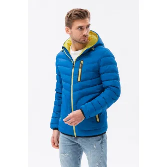 OMBRE, Geaca cu vatelina si gluga, Albastru, S