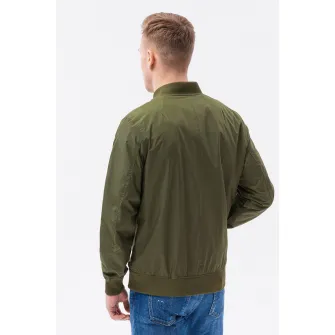 OMBRE, Jacheta bomber usoara, Verde militar, 2XL
