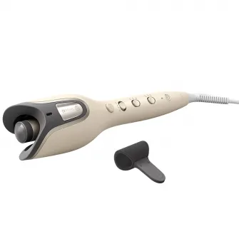 Ondulator automat Philips SenseIQ Seria 8000 BHB887/00, tehnologie SenseIQ, 3 setari de temperatura, 3 directii ondulare, ingrijire cu ioni, Champagne