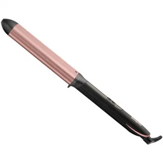 Ondulator de par BaByliss C457E, oval, 28mm, 6 trepte de temperatura, 210 ºC, Invelis Quartz - Ceramic, Negru