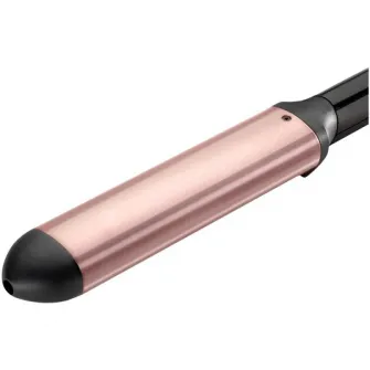 Ondulator de par BaByliss C457E, oval, 28mm, 6 trepte de temperatura, 210 ºC, Invelis Quartz - Ceramic, Negru