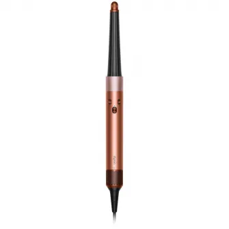 Ondulator multistyler Dyson HS08 Airwrap i.d.™, conexiune Bluetooth, 3 trepte de viteza, 3 trepte de temperatura, Amber silk / Pink champagne