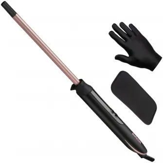 Ondulator pentru bucle afro BaByliss C449E, 210 °C, Invelis Quartz-Ceramic, Negru